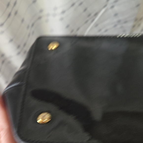 Michael Kors Black Patent Leather Tote with Gold Accents - Picture 4 of 16
